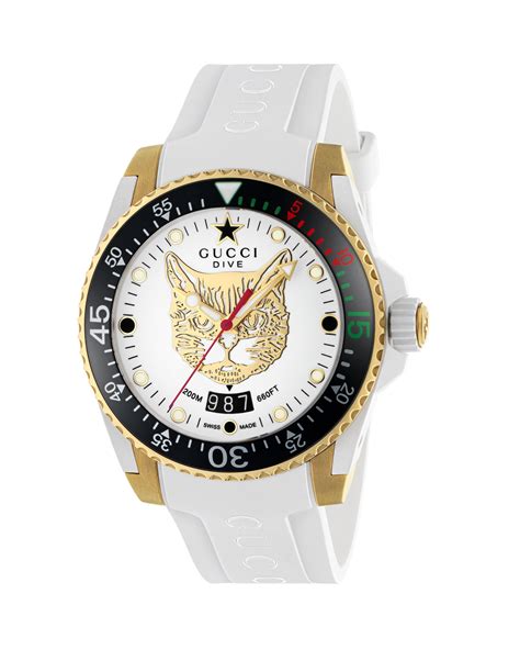 gucci house web stripe center dial white|Gucci Dive House Web Strap Watch, 40mm .